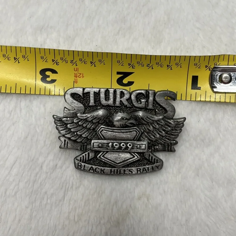 Vintage 1999 STURGIS Black Hills Rally Pin Eagle Wings Designer Line Pewter